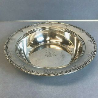 Antique Wallace Sterling Silver Serving Bowl - Art&grafts/ Nouveau (9 - 3/4 ") 285gr