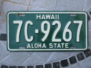 Vintage Hawaii Aloha License Plate 7c - 9267