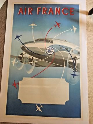 Airfrance Airline Poster 1951