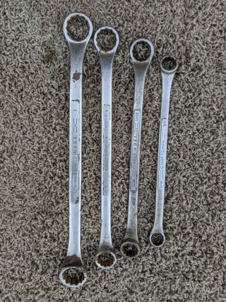 Set Of 4 Vintage Craftsman Double Box End Wrench 9/16 " - 1 " Fast Ship