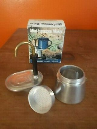 Vtg.  Gsi Outdoors Espresso Coffee Maker For One 55101 Camping/travel/box Italy.