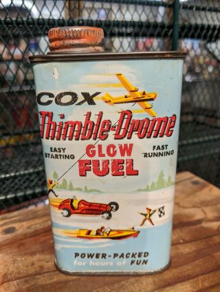 Vintage Cox Thimble - Drone Glow Fuel Half Pint All Metal Can One