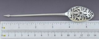 Exceptional Antique 18th Century 1700s English? American? Silver Mote Spoon 2