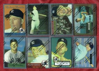 1996 - 97 Topps Finest Chrome Refractor Mickey Mantle Complete Set 36 Cards,