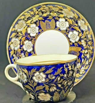 Early 19thc Antique Minton Porcelain Tea Cup & Saucer Pattern 859,  Ex Cond.