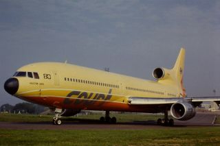 35mm Colour Slide Of Court Line Lockheed L - 1011 Tristar G - Baaa In 1973