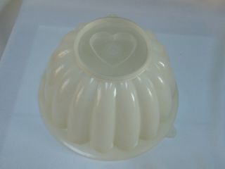 Vintage Tupperware Jello Mold Holiday Jel - N - Serve White 4 Designs And Lid 6 Pc