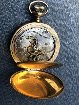 Antique Victorian Elgin Ladies 14k Gold Filled Pocket Watch Hunter Case