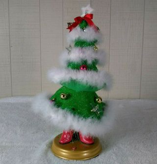 Gemmy Vintage Animated Christmas Tree Singing Santa Baby Dancing Flirty Fir