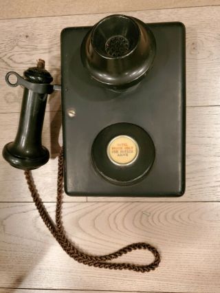 Stromberg - Carlson Antique Hotel Wall Telephone W/ Bakelite Receiver