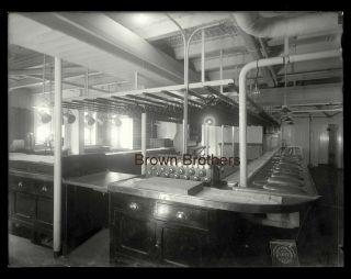 1911 Rms Olympic White Star Line Titanic Kitchens Glass Camera Negative 5 - Bb