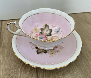 Vintage Paragon Porcelain Pink Floral Tea Cup Teacup & Saucer Set England