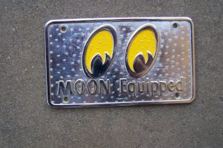 Vintage 1960s Mooneyes Moon Equipped Car Club Plaque Rat Hot Rod Salt Flats Scta