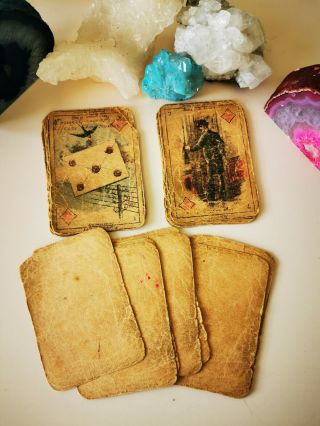 Antique Oracle Cards Lenormand Fortune Telling Cards Tarot