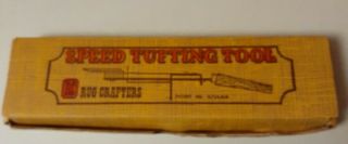 Vintage Rug Crafters Speed - Tufting Tool W/ Tuft - Point Tapestry Attachment