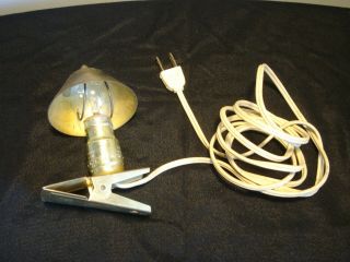 Vintage.  Brass.  Clip - On.  Reading.  Book.  Lamp.  U.  S.  A.
