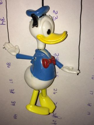 Vtg Antique Donald Duck Plastic Marionette String Puppet Walt Disney Productions 2
