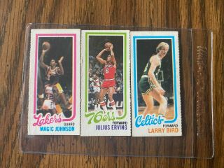 1980 - 1981 Topps Larry Bird/magic Johnson Rc,  Julius Erving Basketball Cards