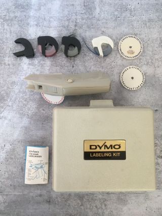 Vintage 1970s Dymo Label Maker M - 6 With Case 4 Rolls
