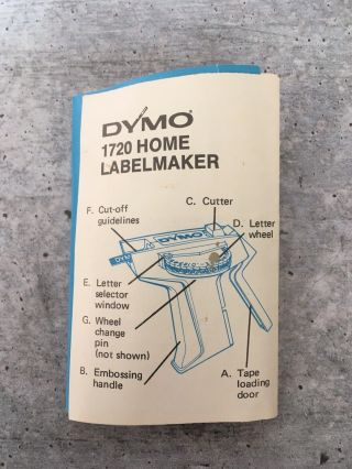 Vintage 1970s DYMO Label Maker M - 6 with Case 4 Rolls 3