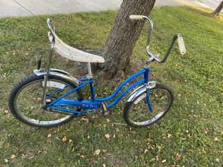 Vintage 80’s Schwinn Lil Chik Bicycle Blue Stingray 20 Inch Banana Seat Girl’s