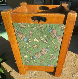 Antique Stickley Brothers Waste Basket,  85 As Found From Estate