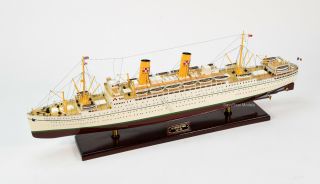 Rms Empress Of France Ocean Liner Wooden Ship Model 36 " Scale 1:200