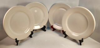 Vintage Buffalo China Restaurant Ware White Dinner Plates Set Of 4