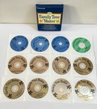 Vintage Family Tree Maker Version 7 Win 95/98 12 - Cd Software Set