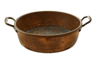 Antique Victorian Large Copper Jam Preserving Pan Kitchenalia / Planter 16 "