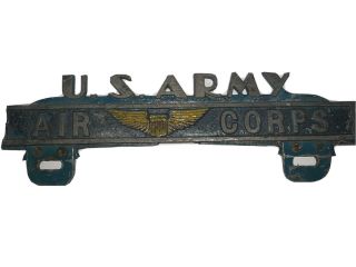 “SCARCE” EARLY US “ARMY AIR CORPS” WWII LICENSE PLATE TOPPER L@@K 2