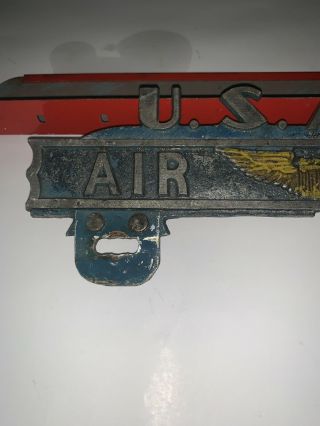 “SCARCE” EARLY US “ARMY AIR CORPS” WWII LICENSE PLATE TOPPER L@@K 3