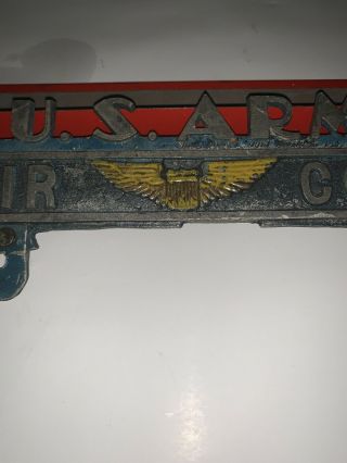 “SCARCE” EARLY US “ARMY AIR CORPS” WWII LICENSE PLATE TOPPER L@@K 4