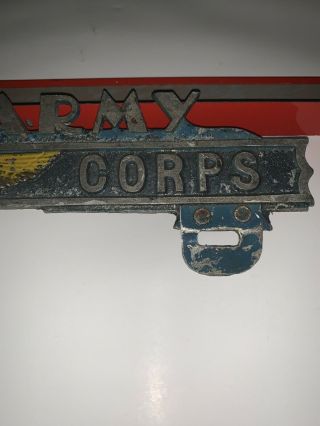 “SCARCE” EARLY US “ARMY AIR CORPS” WWII LICENSE PLATE TOPPER L@@K 5
