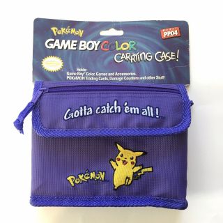 Pikachu Purple Pokemon Nintendo Game Boy Color Carrying Case Vintage Rare