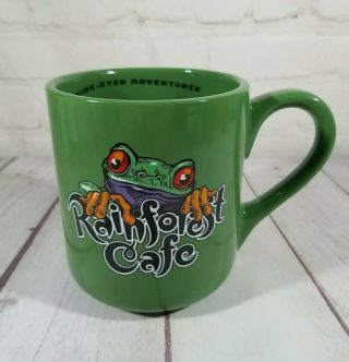Rainforest Cafe Cha Cha 1999 Green Frog 16 Oz Coffee Mug Vintage
