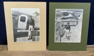 2 Vintage 1937 Amelia Earhart 11”x14” Photographs By Photographer Albert Bresnik