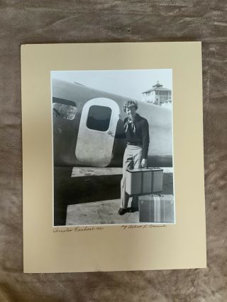 2 Vintage 1937 Amelia Earhart 11”x14” Photographs By Photographer Albert Bresnik 2