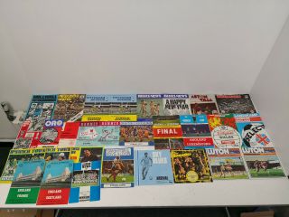 Bundle Of Vintage Football Programmes From 1970 