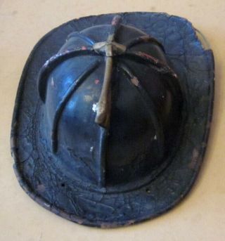 Antique S.  F.  F.  D.  Leather Fire Helmet Cairns & Brothers Clifton,  Jersey