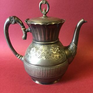 Simpson Hall Miller & Co Silver Plate Tea Pot Milk Jug & Sugar Bowl 5 Piece Set 2