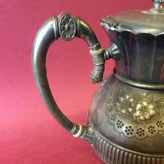 Simpson Hall Miller & Co Silver Plate Tea Pot Milk Jug & Sugar Bowl 5 Piece Set 3