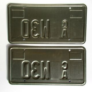 W30 Pair Cal Victory Vanity License Plate US Olympic Training Center OLDS 442 CA 2