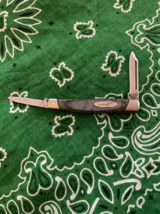 Vintage Buck 309 Pocket Knife 2 Blade Pre 1986 Saw Cut Handle.