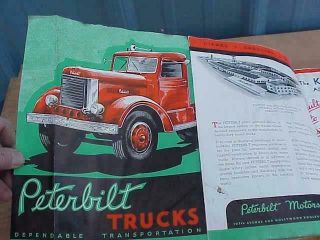 1944 Peterbilt Truck Parts Book & Color Brochure 354dt Potlatch Forests Idaho