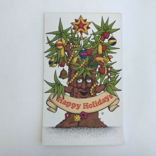 Vintage Christmas Greeting Card McDonald’s Apple Pie Tree Anthropomorphic 2