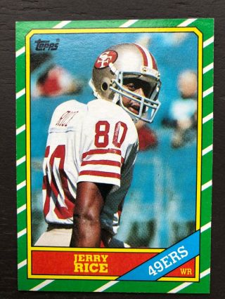 1986 Jerry Rice Rookie Card - Topps 161 -