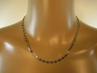 Sterling 925 Silver Chain Link Necklace Vintage Unique 17 "