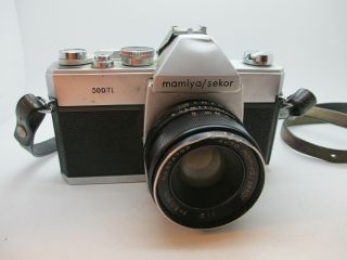 Vtg Mamiya Sekor 500tl 35mm Film Photo Camera W/auto 1.  2 F= 50mm M42 Screw Mt