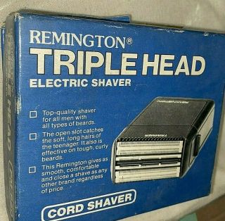 Vintage Remington Triple Head Electric Shaver Corded